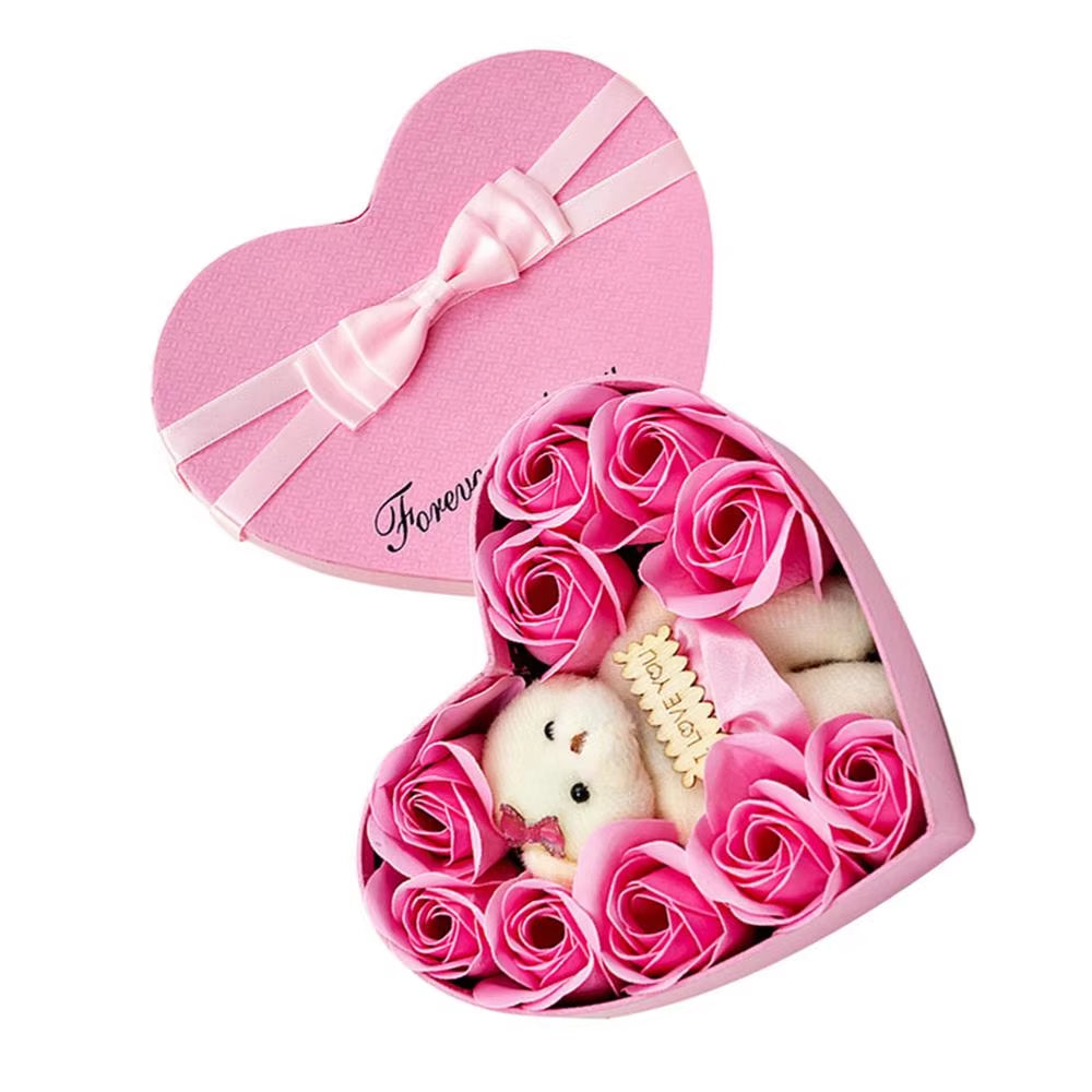 10-Piece Soap Rose Flower Gift Box - Ideal for Birthdays, Valentine's Day, Weddings, and Mother's Day for Girlfriends, Wives, and Mothers